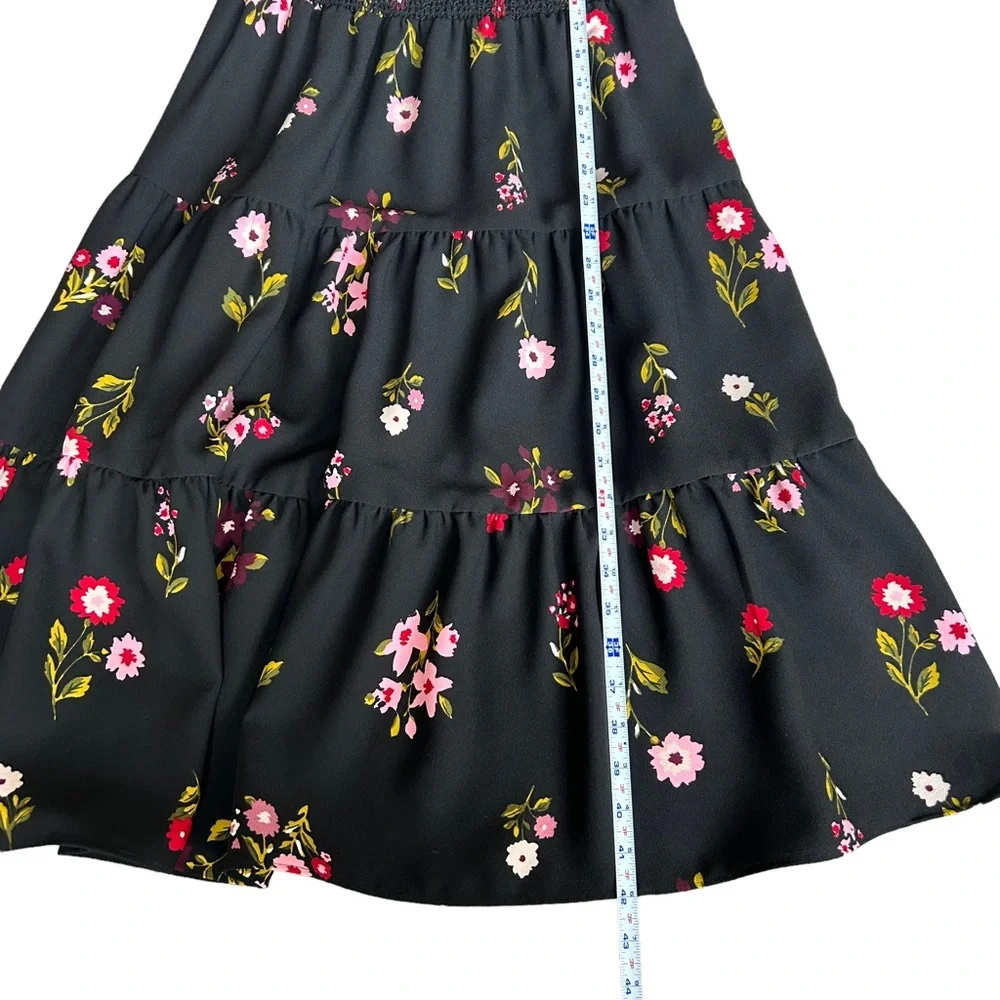 kate spade Black Floral Sleeveless Fit-and-Flare Dress